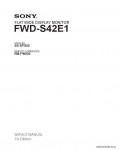 Сервисная инструкция SONY FWD-S42E1, 1st-edition