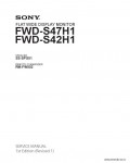 Сервисная инструкция SONY FWD-S47H1, 1st-edition, REV.1