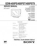 Сервисная инструкция Sony GDM-400PS, GDM-400PST9 (N3)