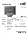 Сервисная инструкция Sony GDM-C520 (CR1)