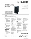 Сервисная инструкция SONY GTK-XB90