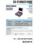 Сервисная инструкция Sony GV-D1000, GV-D1000E, Level 2