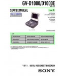 Сервисная инструкция Sony GV-D1000, GV-D1000E Level 3
