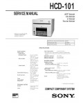 Сервисная инструкция Sony HCD-101 (CMT-101)