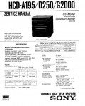 Сервисная инструкция Sony HCD-A195, HCD-D250, HCD-G2000