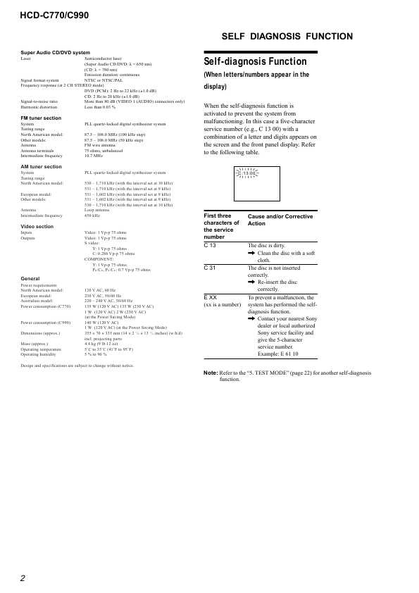 Сервисная инструкция Sony HCD-C770, HCD-C990 (DAV-C770, DAV-C990)