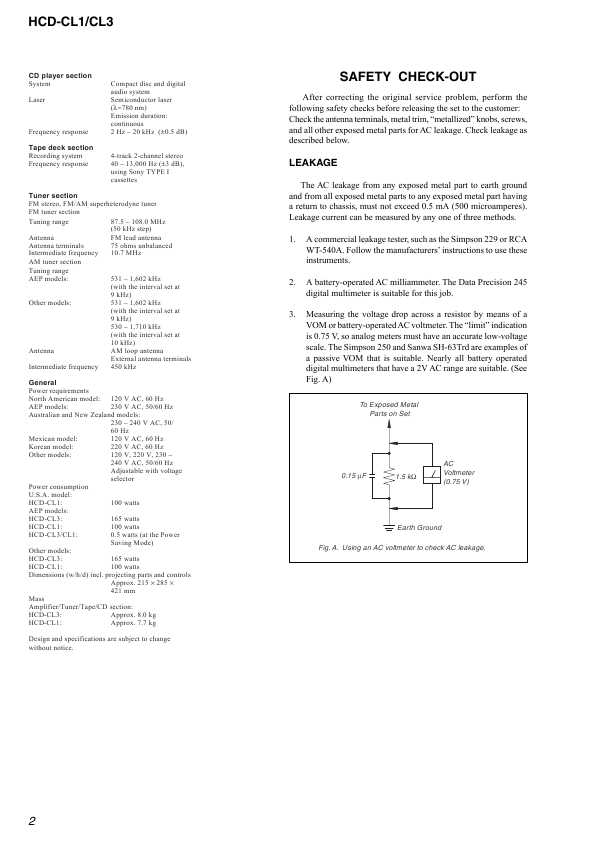 Сервисная инструкция Sony HCD-CL1, HCD-CL3 (CHC-CL1, CHC-CL3)