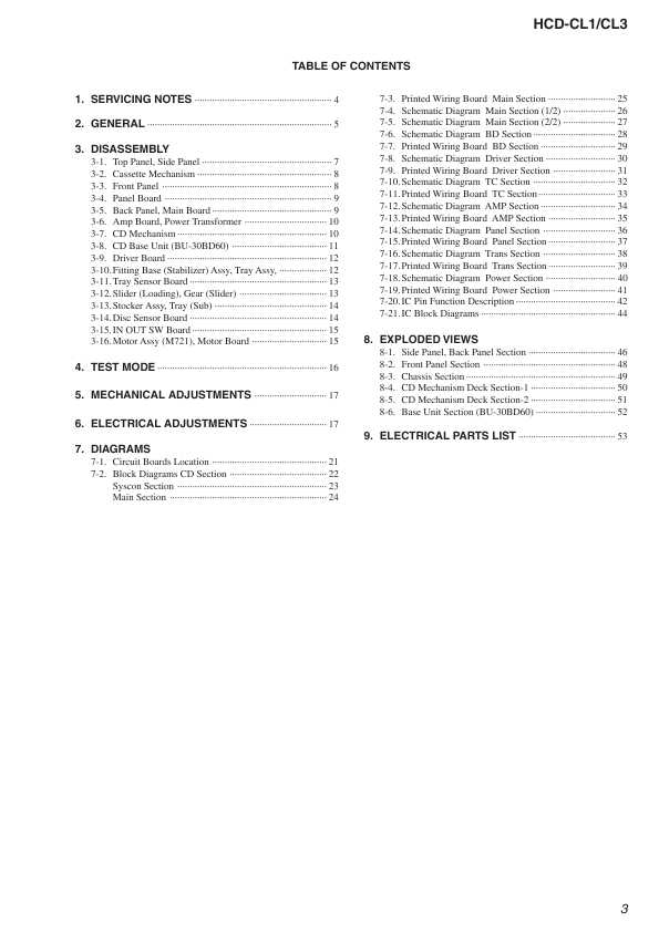 Сервисная инструкция Sony HCD-CL1, HCD-CL3 (CHC-CL1, CHC-CL3)
