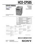 Сервисная инструкция Sony HCD-CP505 (CMT-CP505MD)