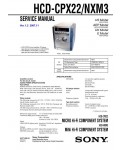Сервисная инструкция Sony HCD-CPX22, HCD-NXM3
