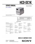 Сервисная инструкция Sony HCD-DC1K (CMT-DC1K)