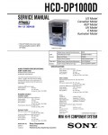 Сервисная инструкция Sony HCD-DP1000D (MHC-DP1000D)
