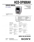 Сервисная инструкция Sony HCD-DP800AV (MHC-DP800AV)