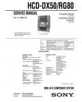 Сервисная инструкция Sony HCD-DX50, HCD-RG80