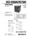 Сервисная инструкция Sony HCD-DX60AV, HCD-RG70AV (MHC-DX60AV, MHC-RG70AV)