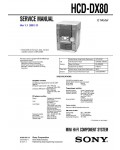 Сервисная инструкция Sony HCD-DX80