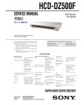Сервисная инструкция Sony HCD-DZ500F
