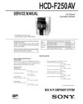 Сервисная инструкция Sony HCD-F250AV (MHC-F250AV)