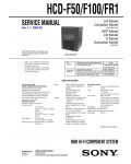 Сервисная инструкция Sony HCD-F50, HCD-F100, HCD-FR1