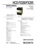 Сервисная инструкция Sony HCD-FX200, HCD-FX205