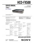 Сервисная инструкция Sony HCD-FX500