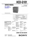 Сервисная инструкция Sony HCD-G101