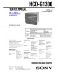 Сервисная инструкция Sony HCD-G1300