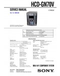 Сервисная инструкция Sony HCD-GN70V