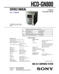 Сервисная инструкция Sony HCD-GN800