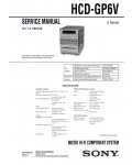 Сервисная инструкция Sony HCD-GP6V