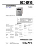 Сервисная инструкция Sony HCD-GPX5
