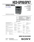 Сервисная инструкция Sony HCD-GPX6, HCD-GPX7
