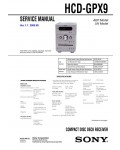 Сервисная инструкция Sony HCD-GPX9