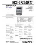 Сервисная инструкция Sony HCD-GPZ6, HCD-GPZ7