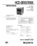 Сервисная инструкция Sony HCD-GRX5, HCD-RX66 (MHC-GRX5, MHC-RX66)