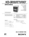 Сервисная инструкция Sony HCD-GRX50, HCD-R770, HCD-RXD7 (HMC-GRX50, HMC-R770, HMC-RXD7)