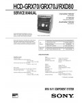 Сервисная инструкция Sony HCD-GRX70, HCD-GRX70J, HCD-RXD80 (HMC-GRX70, HMC-GRX70J, HMC-RXD80)