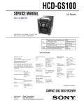 Сервисная инструкция Sony HCD-GS100 (MHC-GS100)
