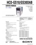 Сервисная инструкция SONY HCD-GS10, GS30DAB V1.4