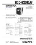 Сервисная инструкция Sony HCD-GS300AV (MHC-GS300AV)