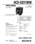 Сервисная инструкция Sony HCD-GSX100W (MHC-GSX100W)