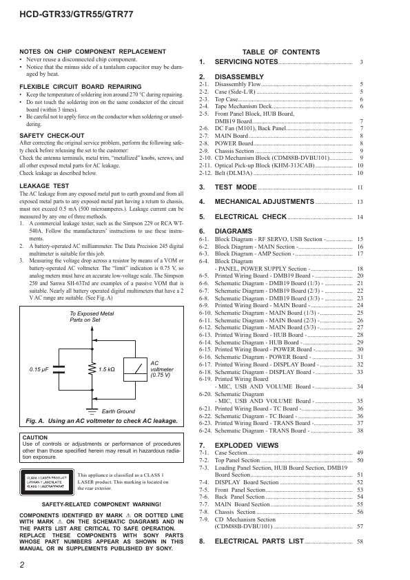 Сервисная инструкция Sony HCD-GTR33, HCD-GTR55, HCD-GTR77