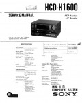 Сервисная инструкция Sony HCD-H1600 (для MHC-1600)