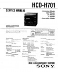 Сервисная инструкция Sony HCD-H701
