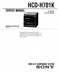 Сервисная инструкция Sony HCD-H701K
