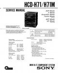 Сервисная инструкция Sony HCD-H71, HCD-H71M