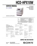 Сервисная инструкция Sony HCD-HPX10W