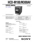 Сервисная инструкция Sony HCD-M100, HCD-M300AV