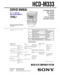 Сервисная инструкция Sony HCD-M333