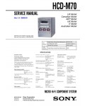 Сервисная инструкция Sony HCD-M70 (CMT-M70, CMT-M70K)